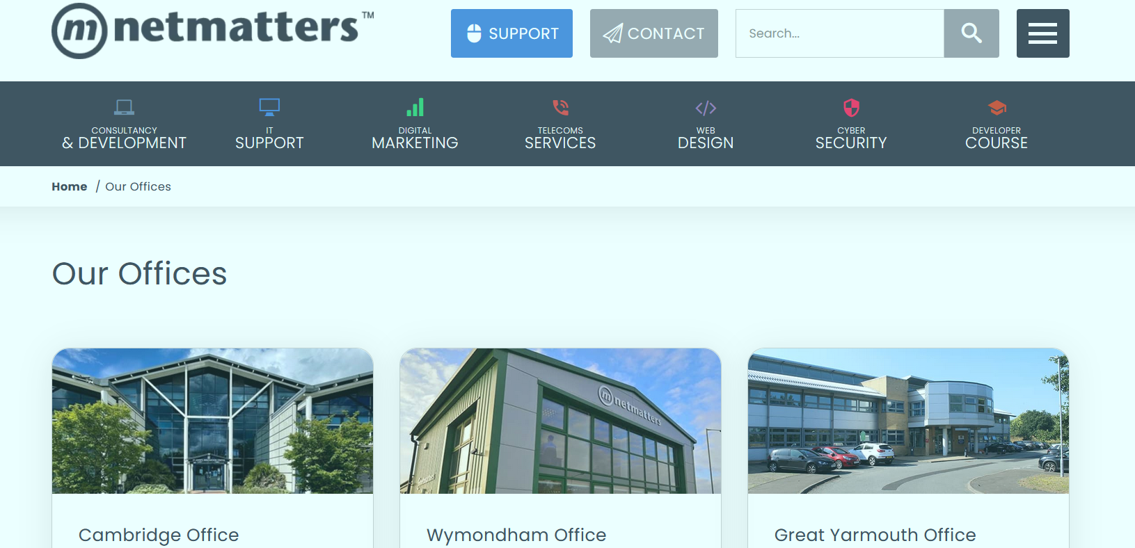 Recreation of Netmatters Contact Page